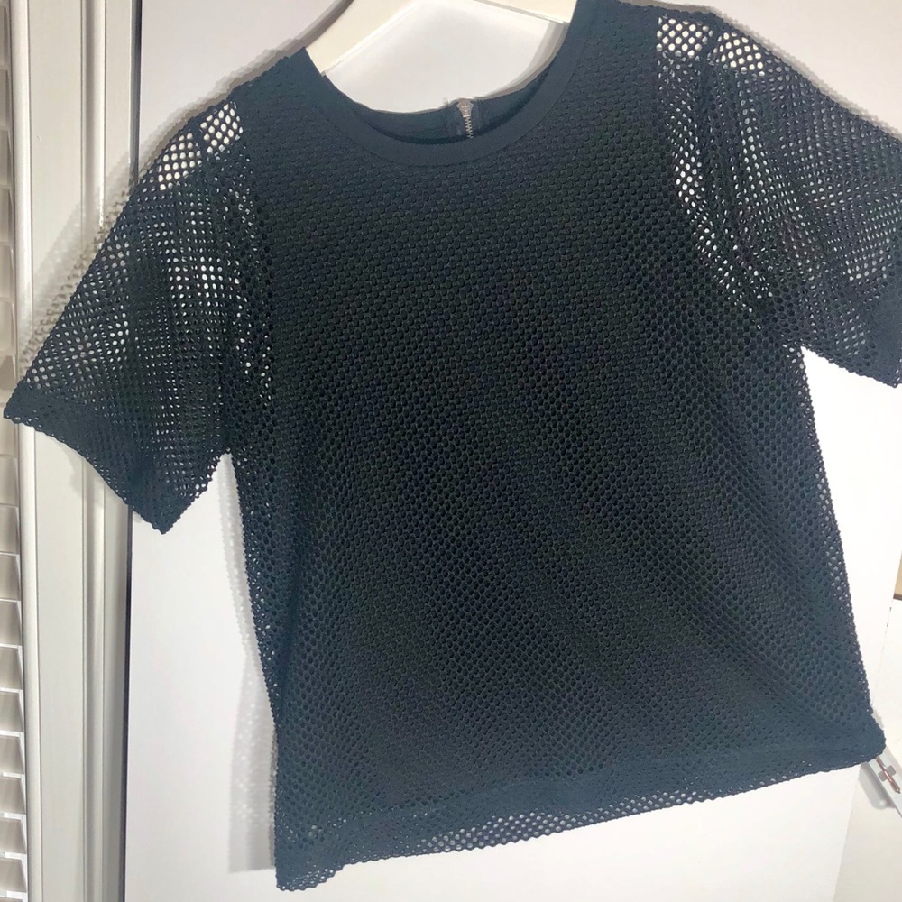 Banana Republic Blk Top w/ mesh overlay (B3)